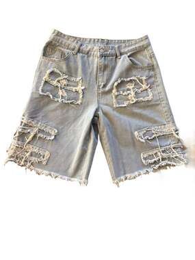 Manfinity Distressed Denim Shorts Size M